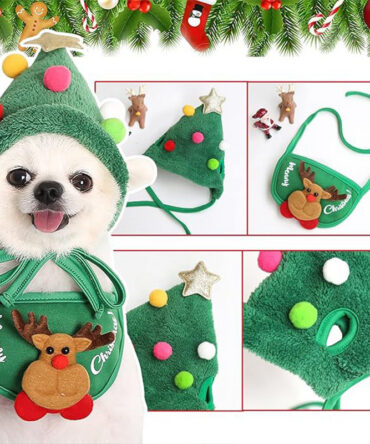 Adorable Christmas Tree Pom-Pom Hat