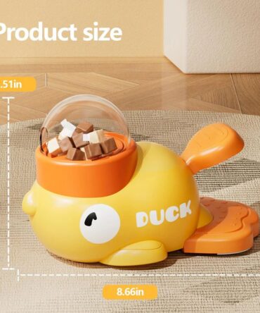 Interactive Duck-Themed Slow Feeder Toy for Cats
