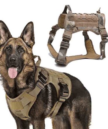 Tactical No-Choke Dog Harness Service Vest With Top Handle
